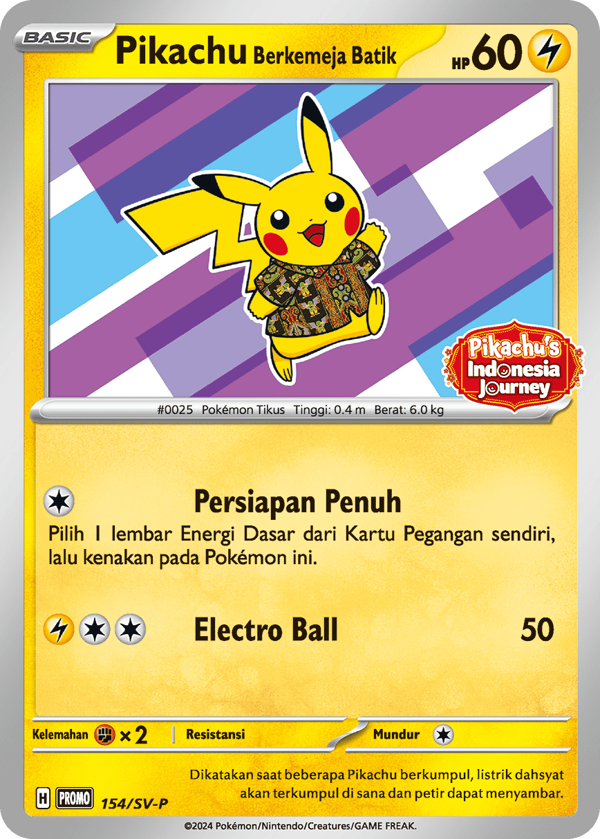 Pikachu Berkemeja Batik