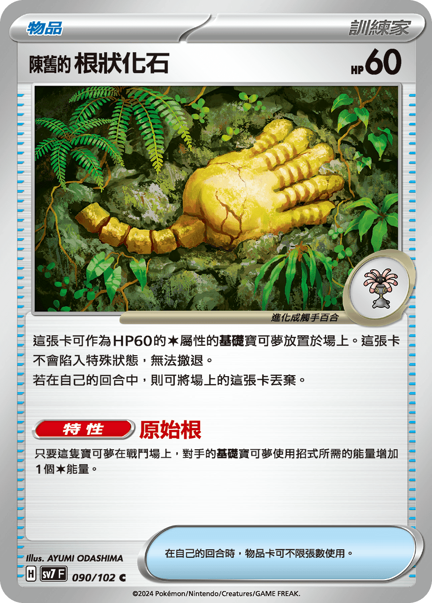 陳舊的根狀化石