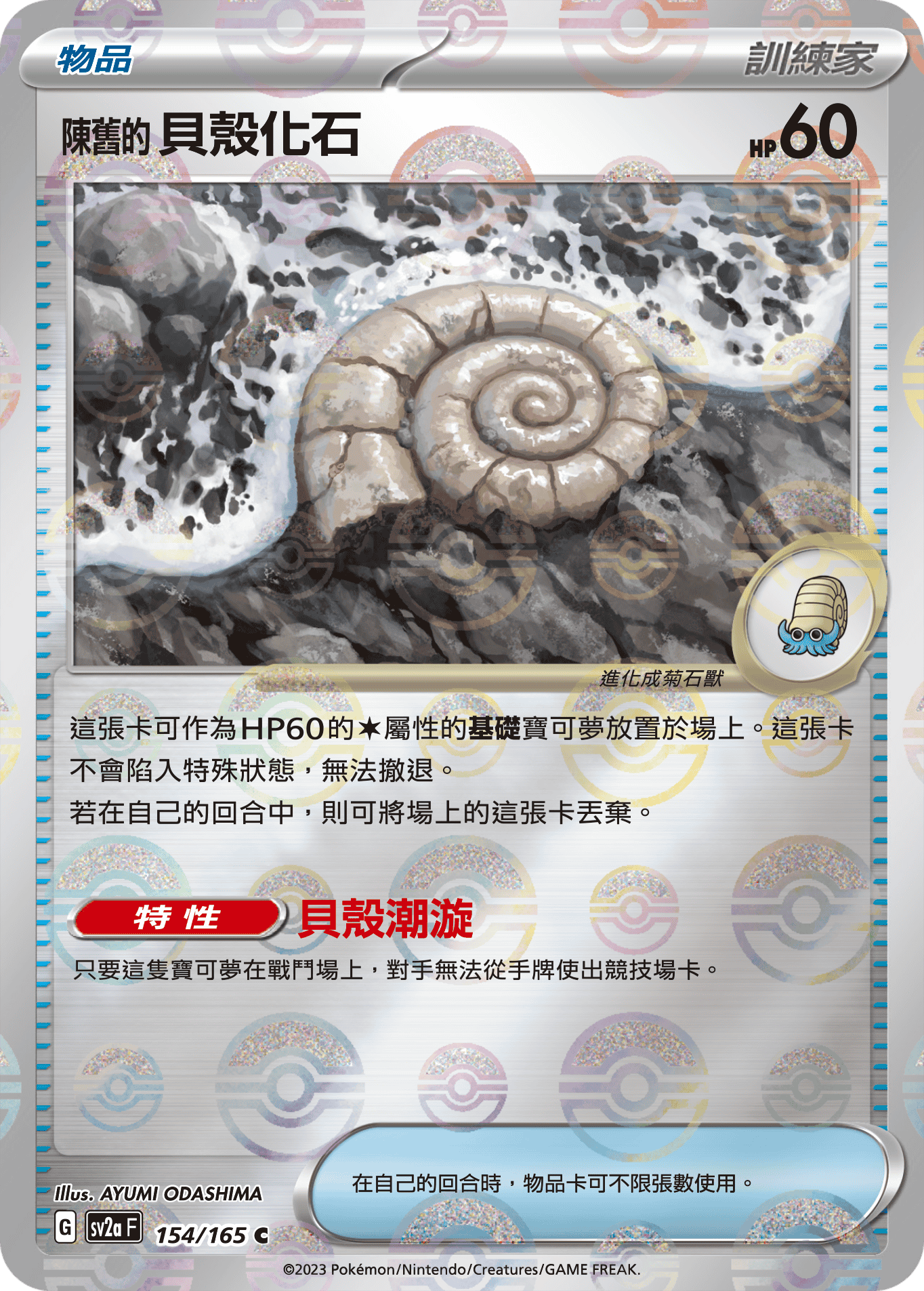 陳舊的貝殼化石