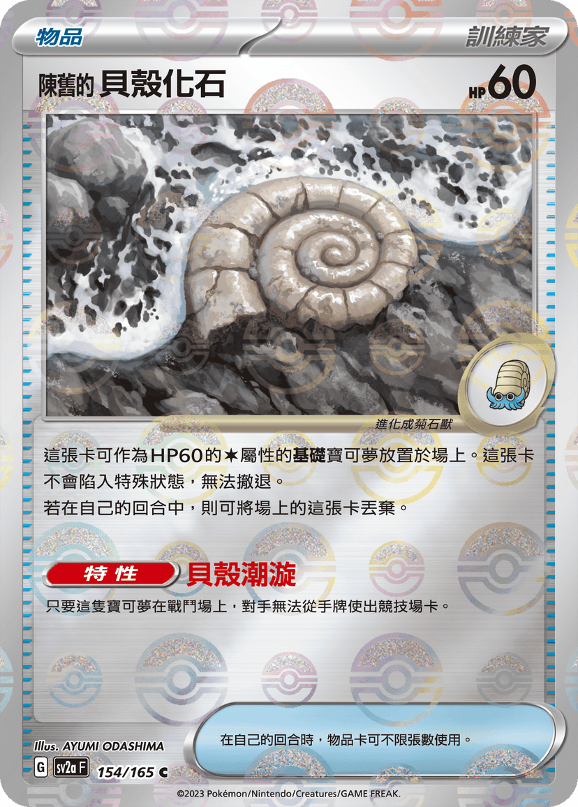 陳舊的貝殼化石
